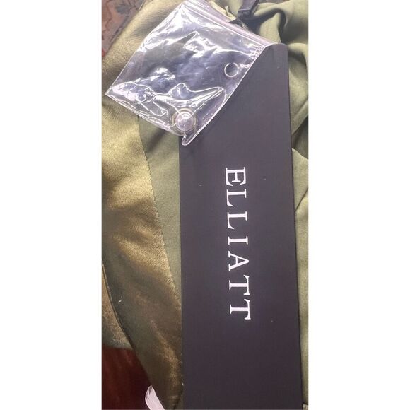 ELLIATT Aisle Satin Slipdress In Khaki Green NWT -Size XS - Picture 7 of 9